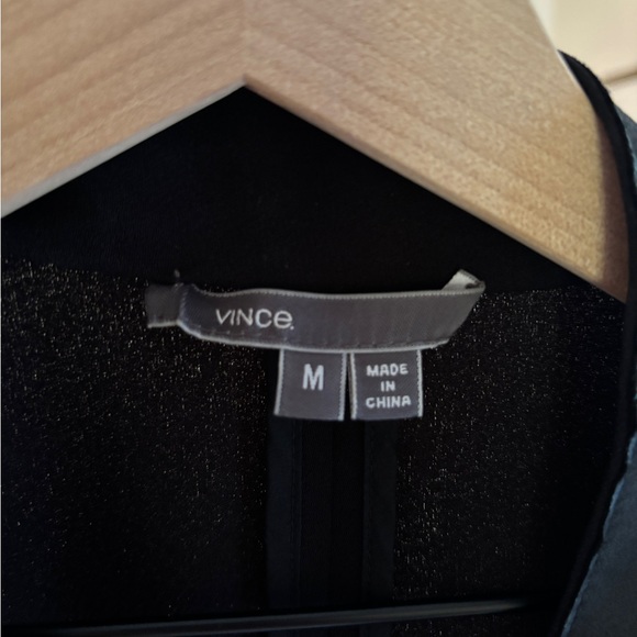 Vince Black leather wrap vest / Dress - Picture 3 of 4